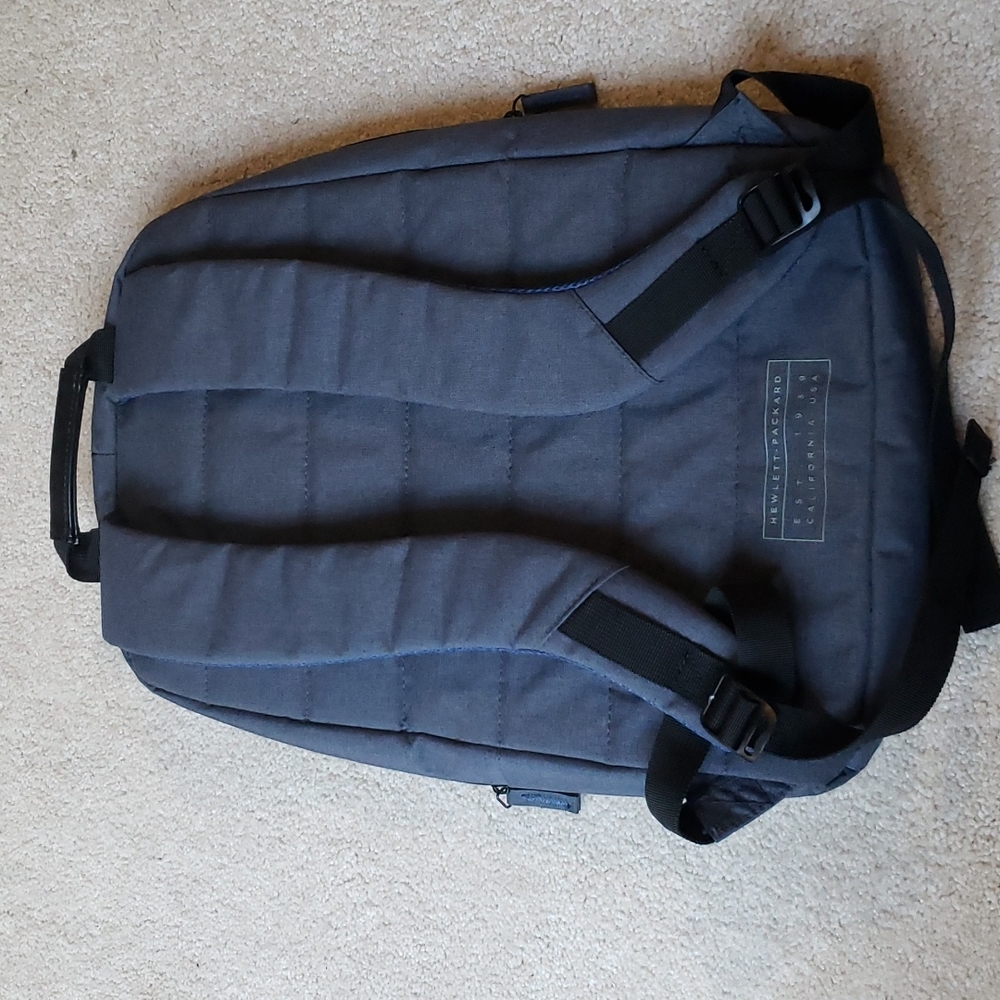 Hewlett-Packard Gray Blue Computer Backpack - image 2